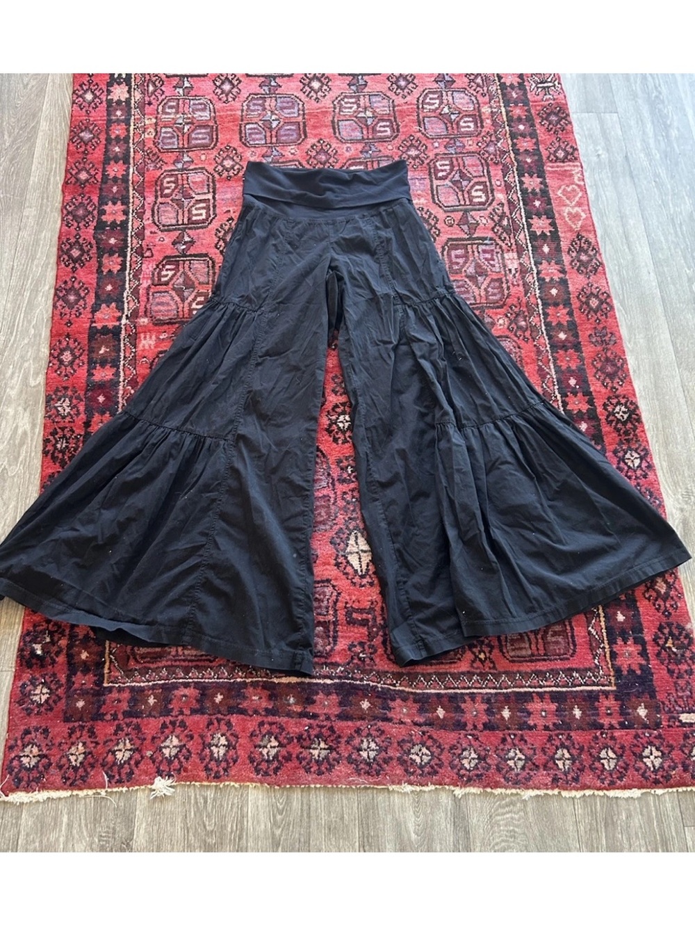 Vintage Black Wide Leg Palazzo Pants